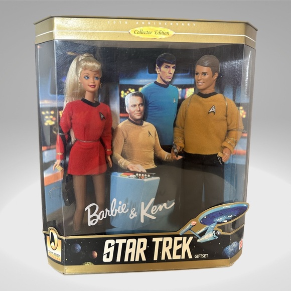 1996 collectors edition Star Trek 30th anniversary Barbie and ken gift set.
